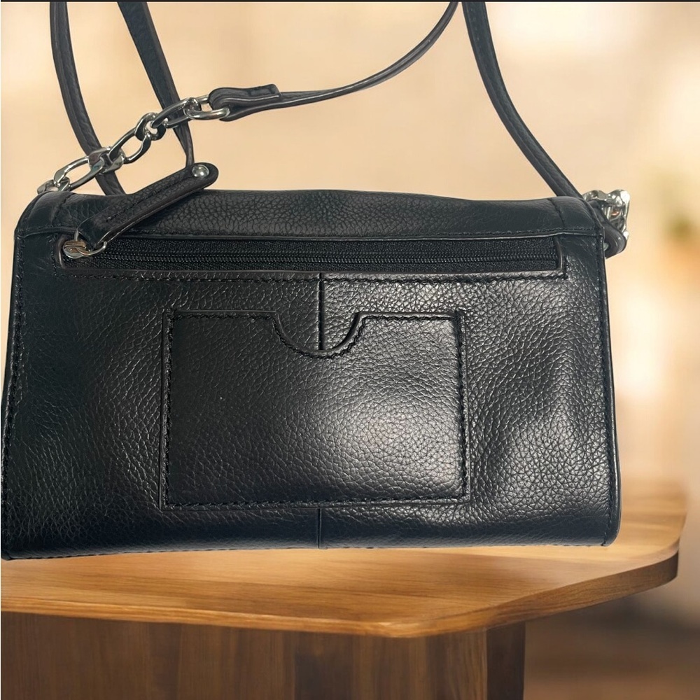Tignanello Black Leather Crossbody Bag - Picture 3 of 13